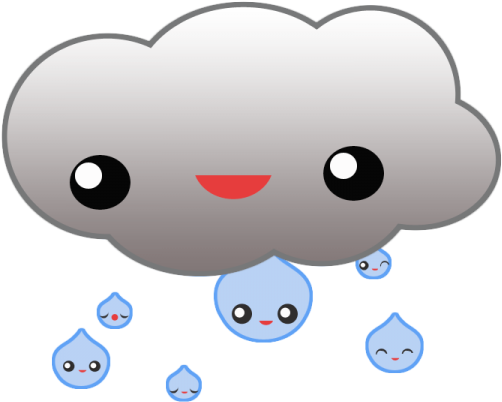 Photo Raincloud Png Rain Cloud Png - Cloud Rain Animated Gif Png (600x600), Png Download
