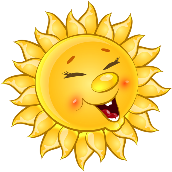 Good Morning - Sun Cartoon Png (600x595), Png Download