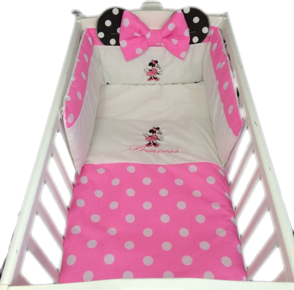 Personalised Girls Cot / Crib Set - Infant Bed (600x591), Png Download