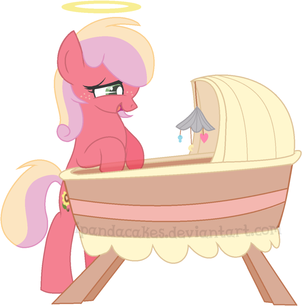 Ipandacakes, Crib, Earth Pony, Female, Ghost, Halo, - Cartoon (979x989), Png Download