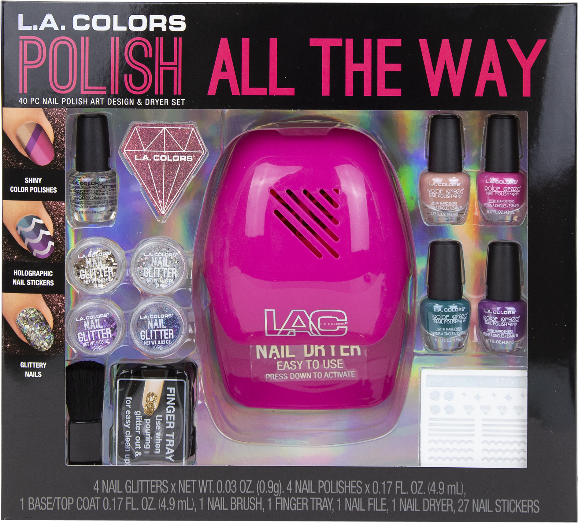 Colors 40 Piece Polish All The Way Nail Dryer, Nail - Nail Polish (2000x2000), Png Download