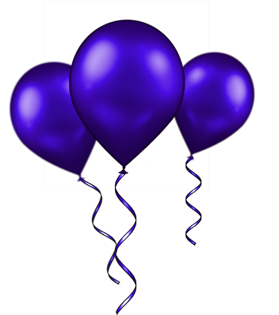 Balloons Balloons Clustered Blue 1b Photo By - Globos Azul Y Morado Png (419x534), Png Download