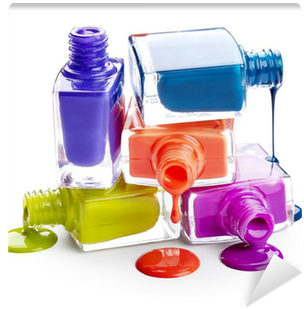 Bottles With Spilled Nail Polish Wall Mural • Pixers® - Nail Polish Poster (400x400), Png Download