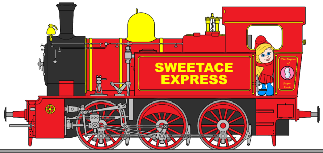 Elfette In Her Steam Locomotive - Steam Locomotive (640x303), Png Download