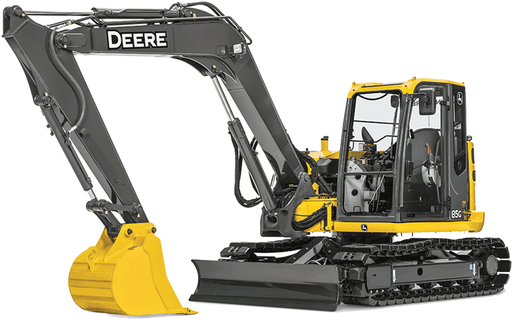 New 85g Excavator - 2018 John Deere 45g (1366x768), Png Download