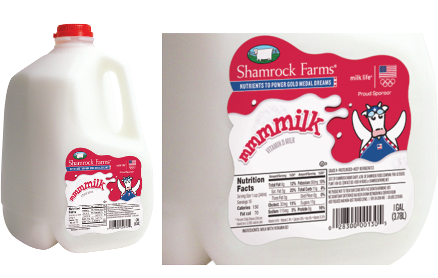 Shamrock Farms Olympic Rings Dairy Foods - Shamrock Farms Whole Milk (900x550), Png Download