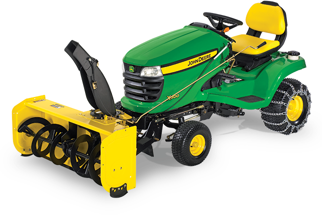 44" Snowblower- Fits All 100 And S240 Series - John Deere X350 Snowblower (642x462), Png Download