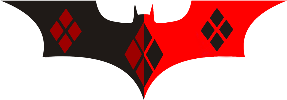 Batman Logo By Xlexierusso - Harley Quinn Batman Symbol (1024x379), Png Download