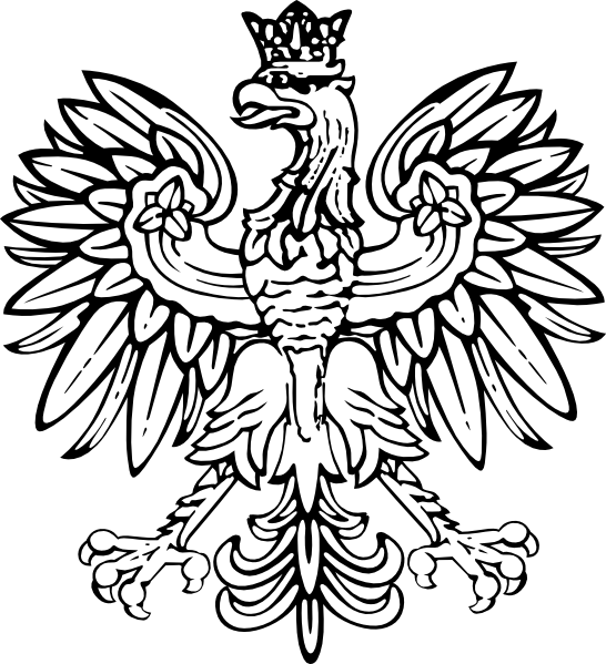 Poland Designs - Polish Eagle Black And White (546x599), Png Download