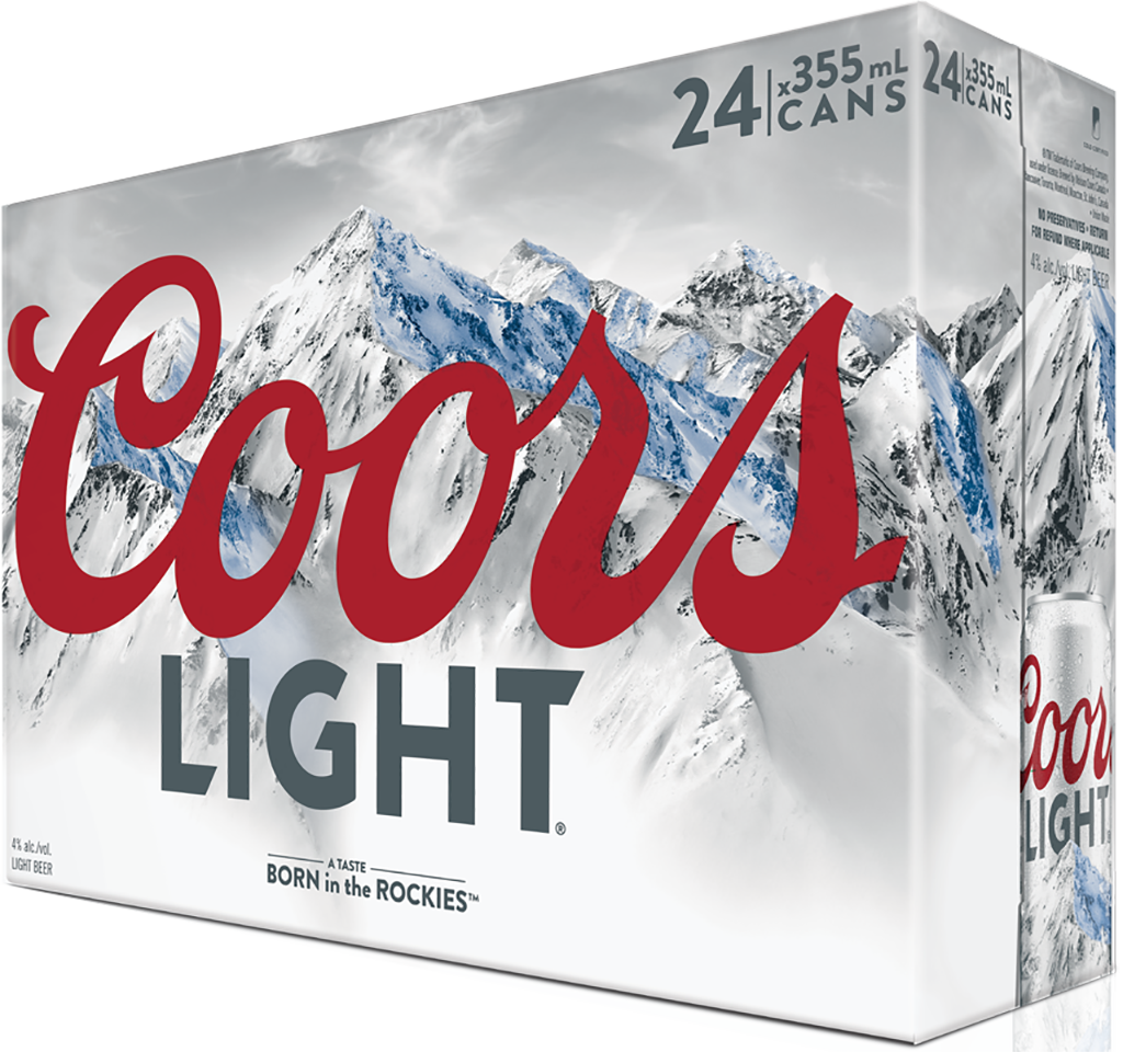 Coors Light - Coors Light Beer 24-16 Fl. Oz. Cans (1024x960), Png Download