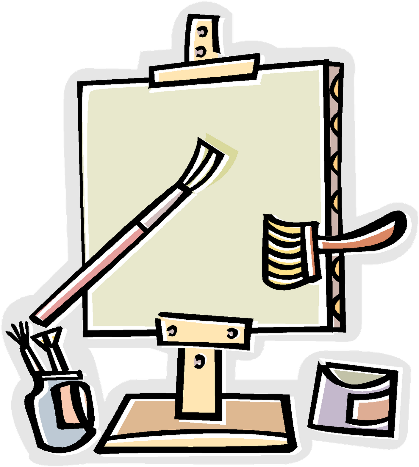 Art Supplies Images - Clip Art (1442x1600), Png Download