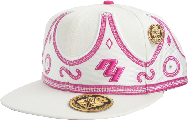 Exclusive Royalty Pink And White Crown - Baseball Cap (640x480), Png Download