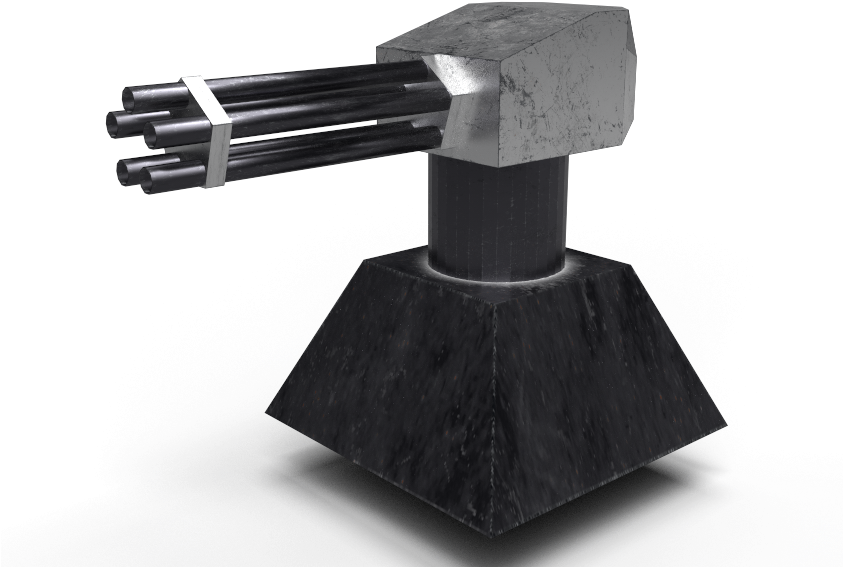 A Minigun Type Weapon Needs A Certain Time To Spin - Cosmetics (842x600), Png Download
