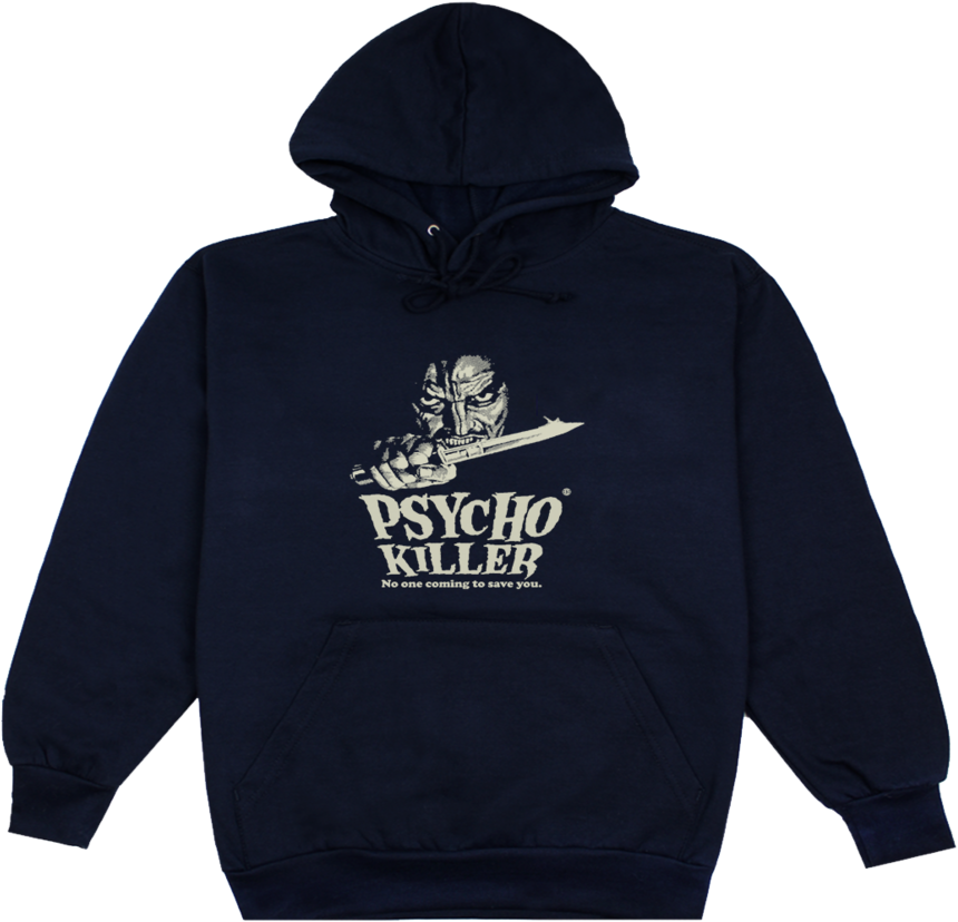 Psycho Killer Navy Pullover - Supreme Hoodie Cat In The Hat Gray (1000x1000), Png Download