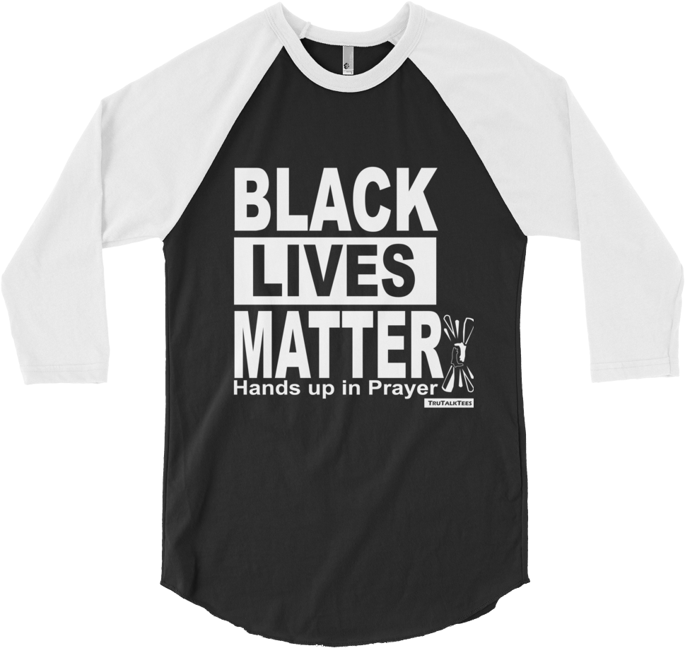 Black Lives Matter Baseball Tee - Raglan Sleeve (1000x1000), Png Download