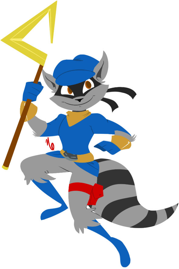 Sly Cooper - Sly Cooper Doodle (616x890), Png Download