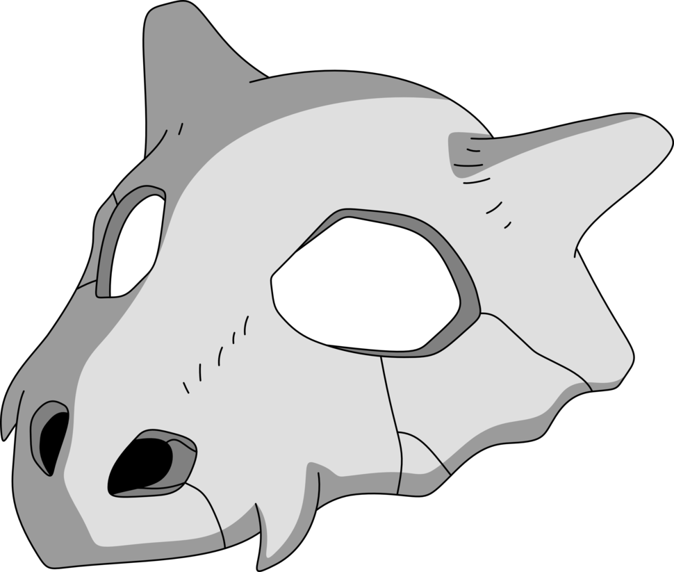 Png - Cubone Skull Png (970x823), Png Download