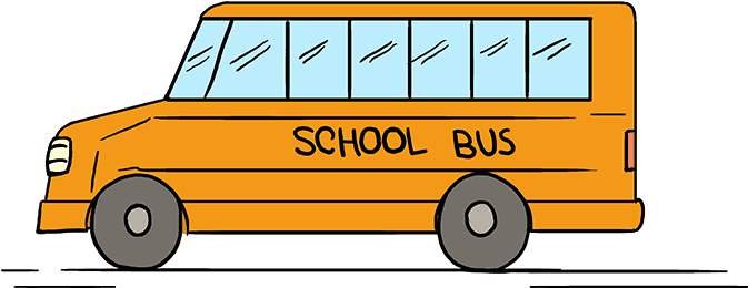 How To Draw School Bus - Draw A Bus Easy (680x678), Png Download