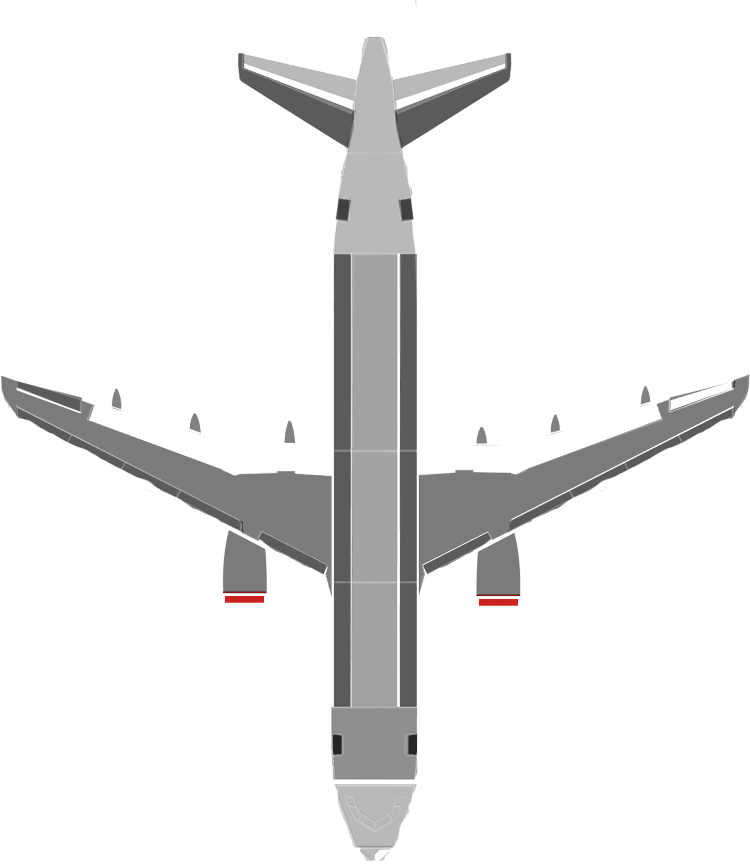 Bird Strike - Boeing 727 (1600x1862), Png Download