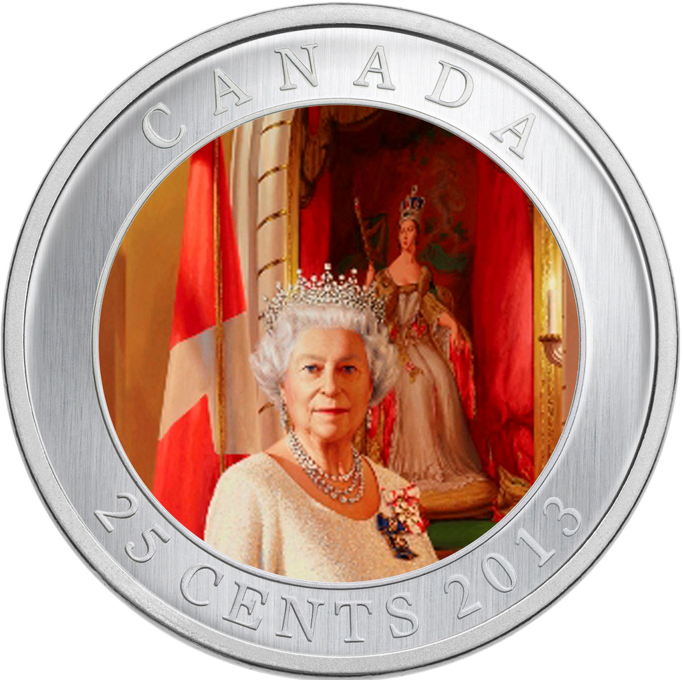 Her Majesty Queen Elizabeth Ii Coronation - Queen Elizabeth Ii Canadian (1000x985), Png Download