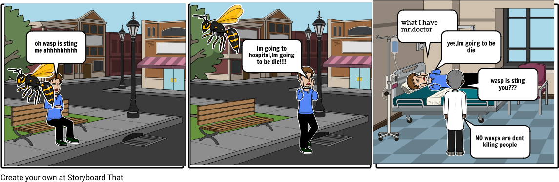 Wasp Efebizim - Cartoon (1164x385), Png Download