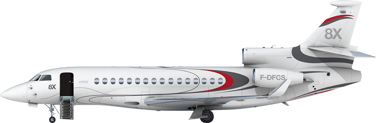 Falcon 900 Png (1280x422), Png Download