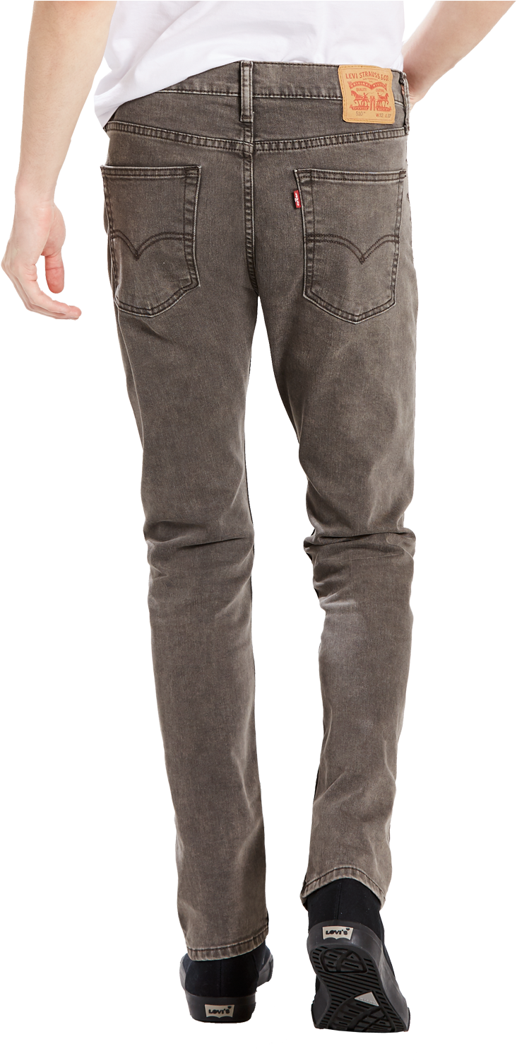Levi's 510 Skinny Jeans Get Set Rückansicht - 05510 0723 (876x1500), Png Download
