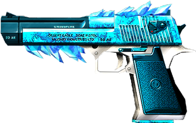 Desert Eagle Blue Gun (1280x576), Png Download