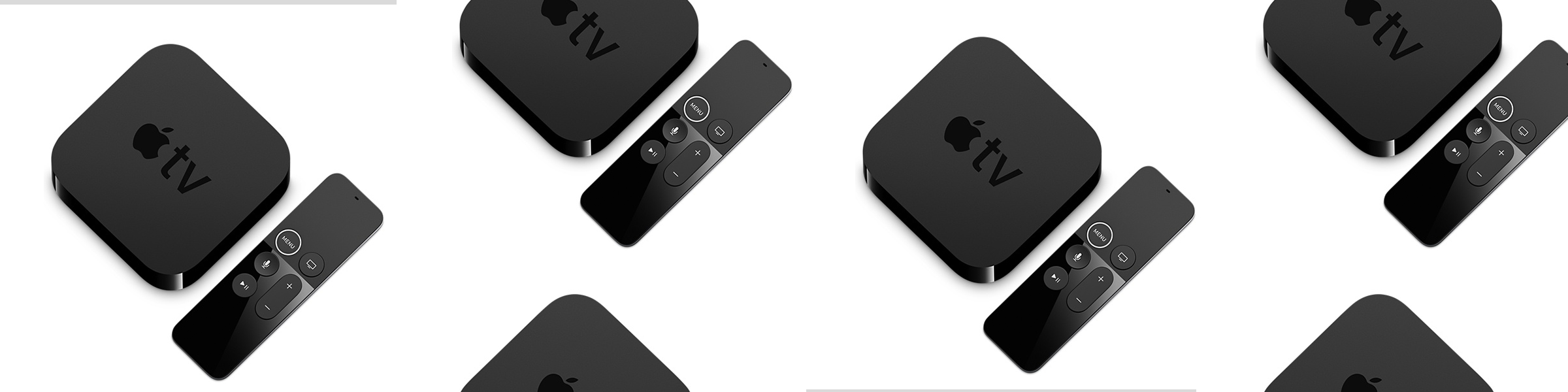 New Apple Tv Apps Enter The Living Room - Video Game Console (2400x600), Png Download