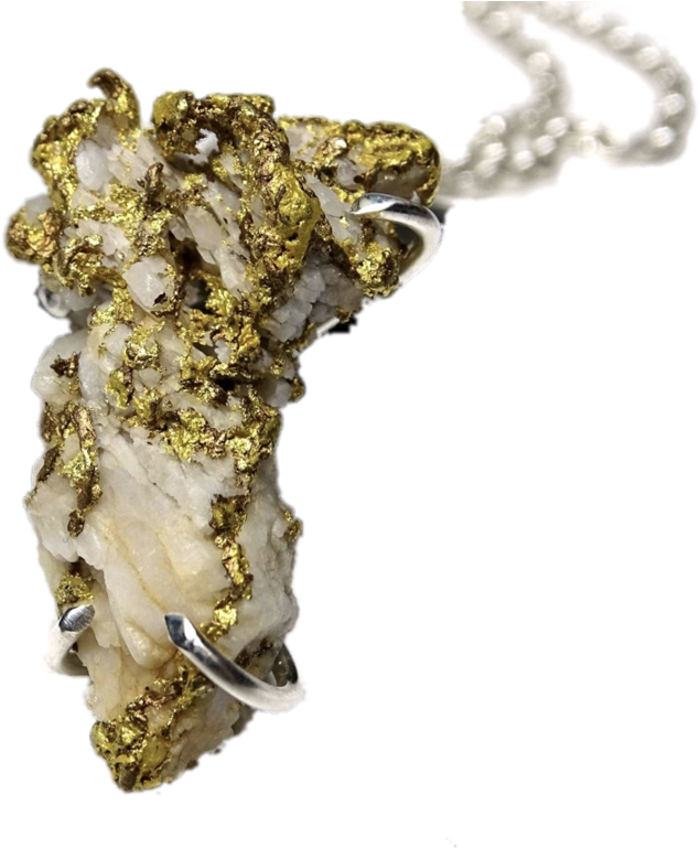 Gold Nugget Crystalline Gold Pendant Necklace - Pendant (1024x768), Png Download