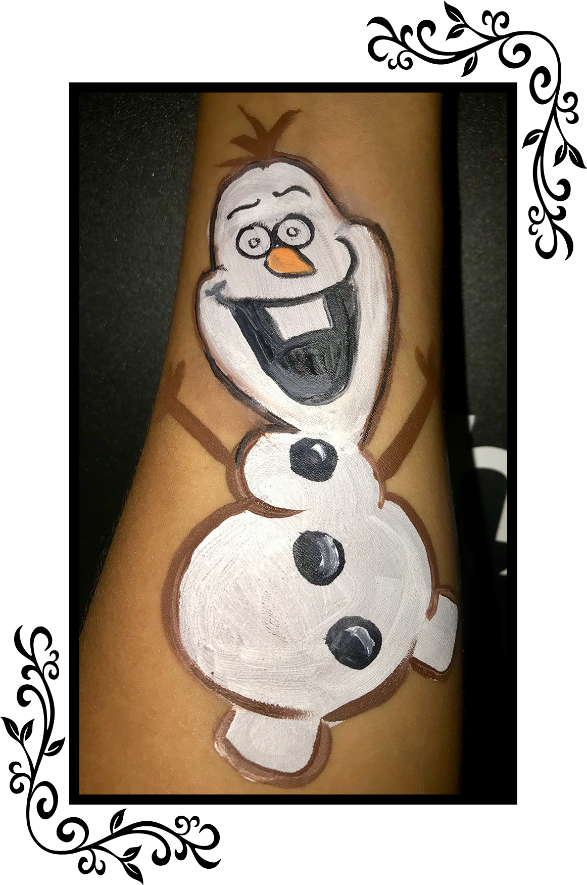 Snowman Arm Painting - Cartoon (1200x1800), Png Download