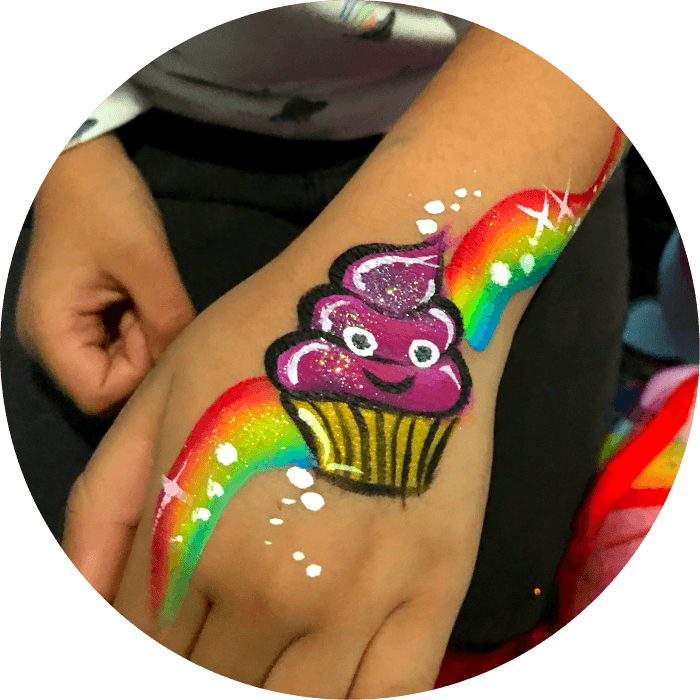 Cupcake Face Painting Birthdays Vancouver - Cupcake (700x700), Png Download