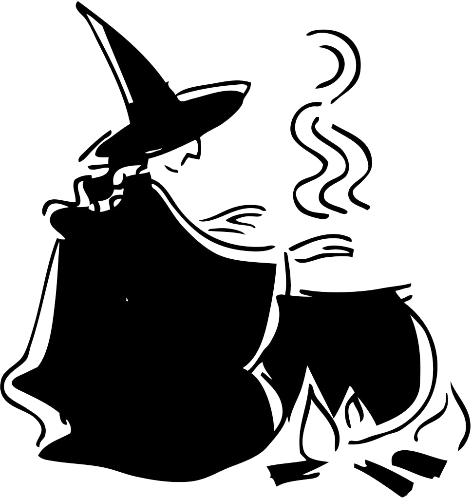 Clipart Library Stock Scary Halloween Witchcraft Clip - Witch Cauldron (969x1024), Png Download