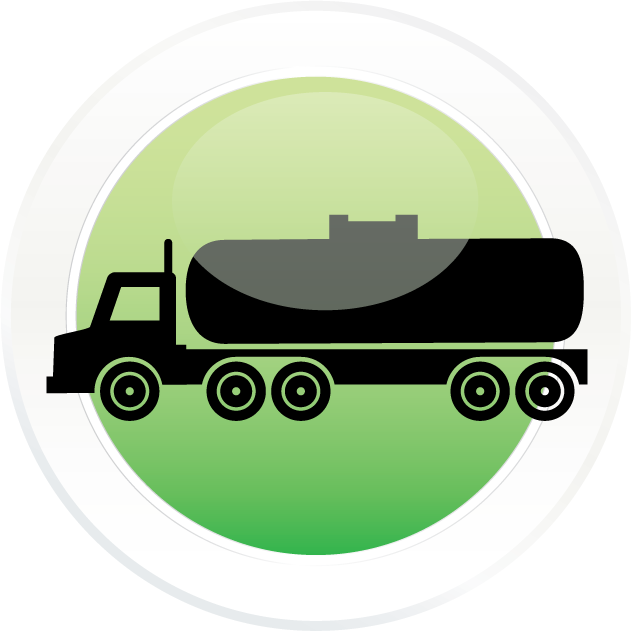 Commercial Fuel Truck - Circle (631x631), Png Download