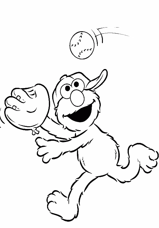 Small Elmo Coloring Pages 2 By Linda - Catch Coloring Page (527x753), Png Download