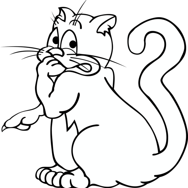 Laboratory Coloring Book - Cat (640x640), Png Download