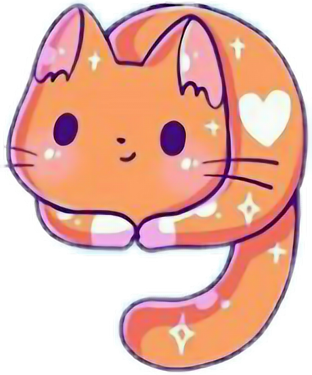 Kawaii Sticker - Kawaii Cute Cat Png (1024x1233), Png Download