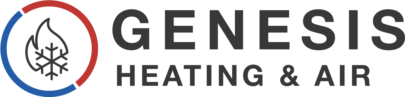 Genesis Heating & Air - Up And Up (1801x622), Png Download