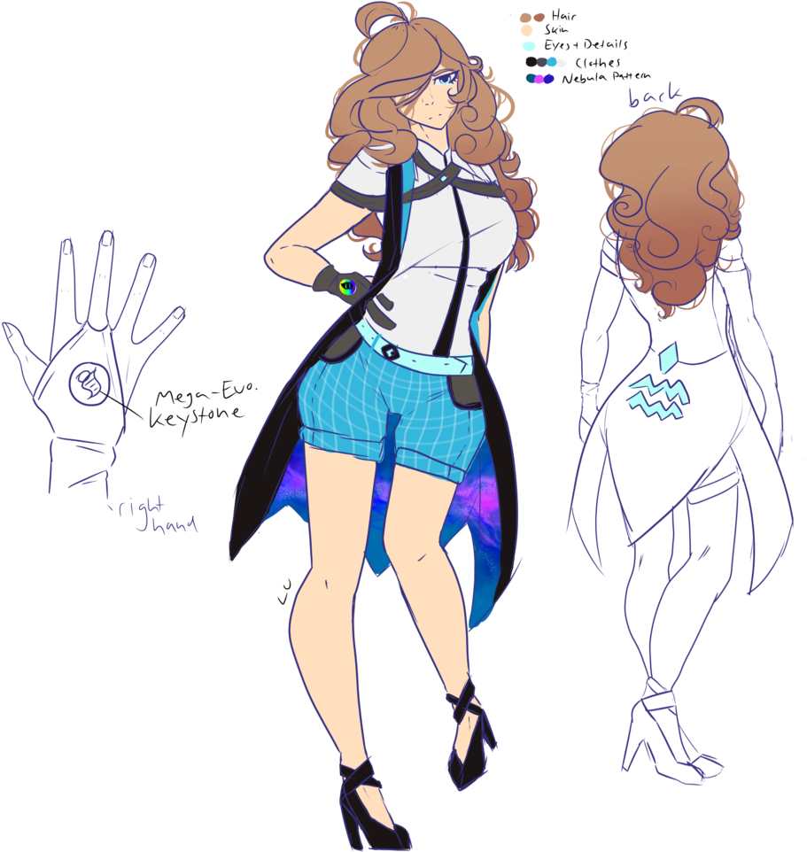 Pokemon Trainer Oc Ref - Cartoon (959x989), Png Download