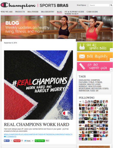 Champion Sports Bras Alyssa - Champion (1000x563), Png Download