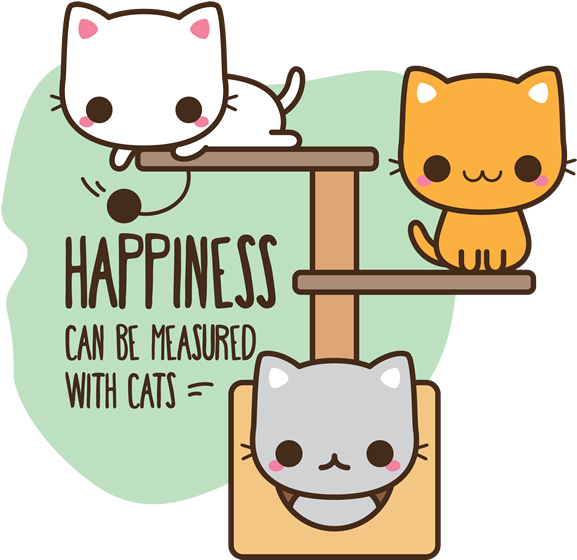 Happiness Measured - Cartoon (618x618), Png Download