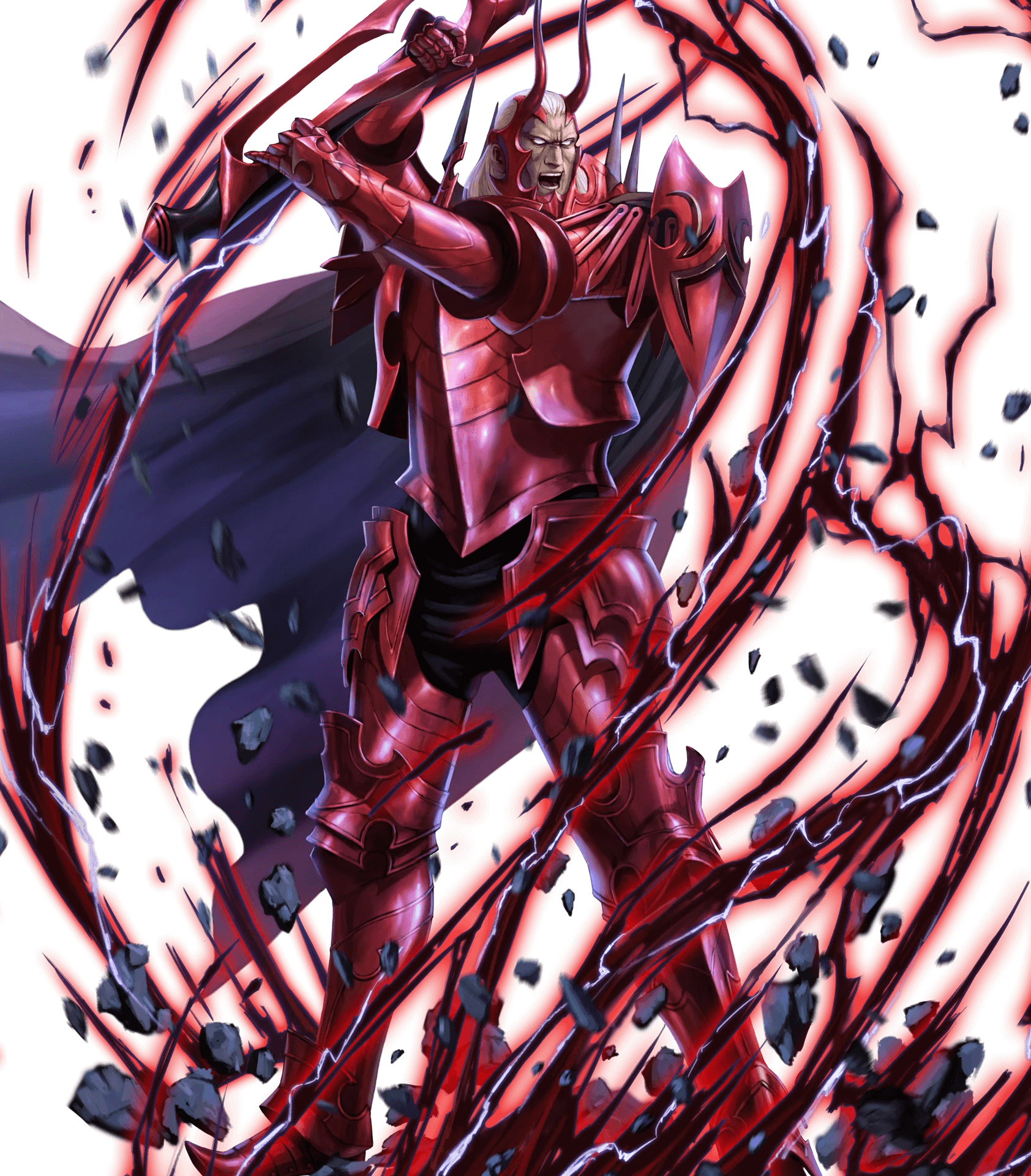 1boy Armor Axe Battle Axe Black Cape Black Pants Cape - Walhart Fire Emblem Heroes (1684x1920), Png Download