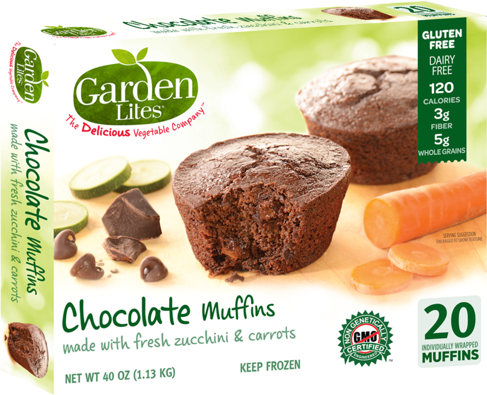 3d Box Choc Costco 20ct - Garden Lites Muffins Ingredients (1000x1000), Png Download