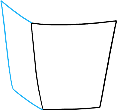 How To Draw French Fries - Line Art (680x678), Png Download