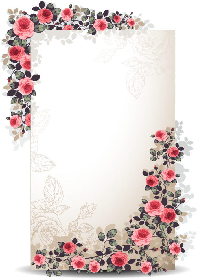 Flower Border Png, Vector Border, Letter Photography, - 2019 Floral Calendar Printable (800x1086), Png Download