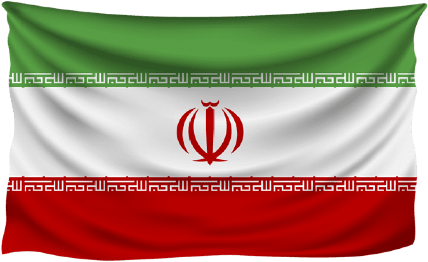 Free Png Download Iran Wrinkled Flag Clipart Png Photo - Flag Of Iran Png (850x529), Png Download