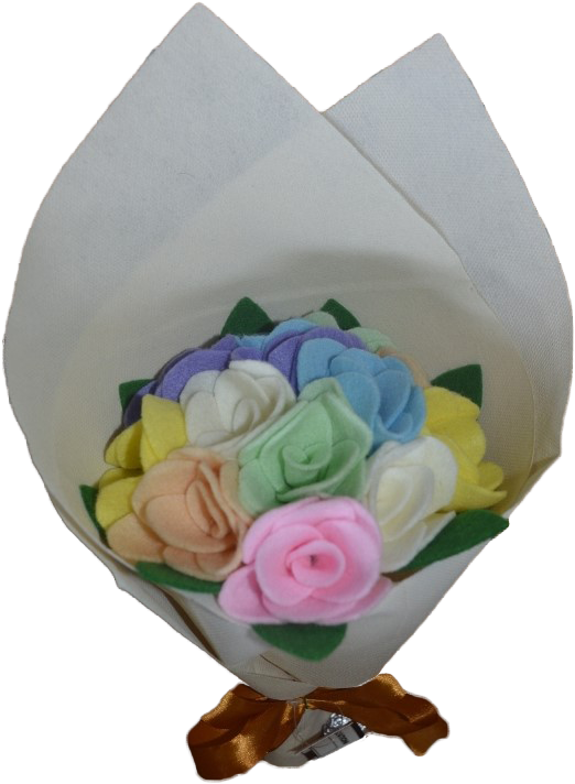 Bouquet Flanel Medium - Garden Roses (681x1024), Png Download