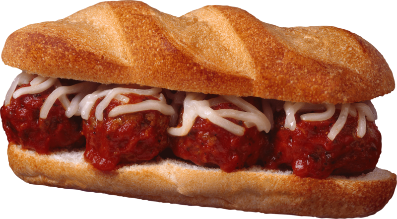 Hamburger Burger Png Image - Meatball Sub Clipart Png (800x441), Png Download