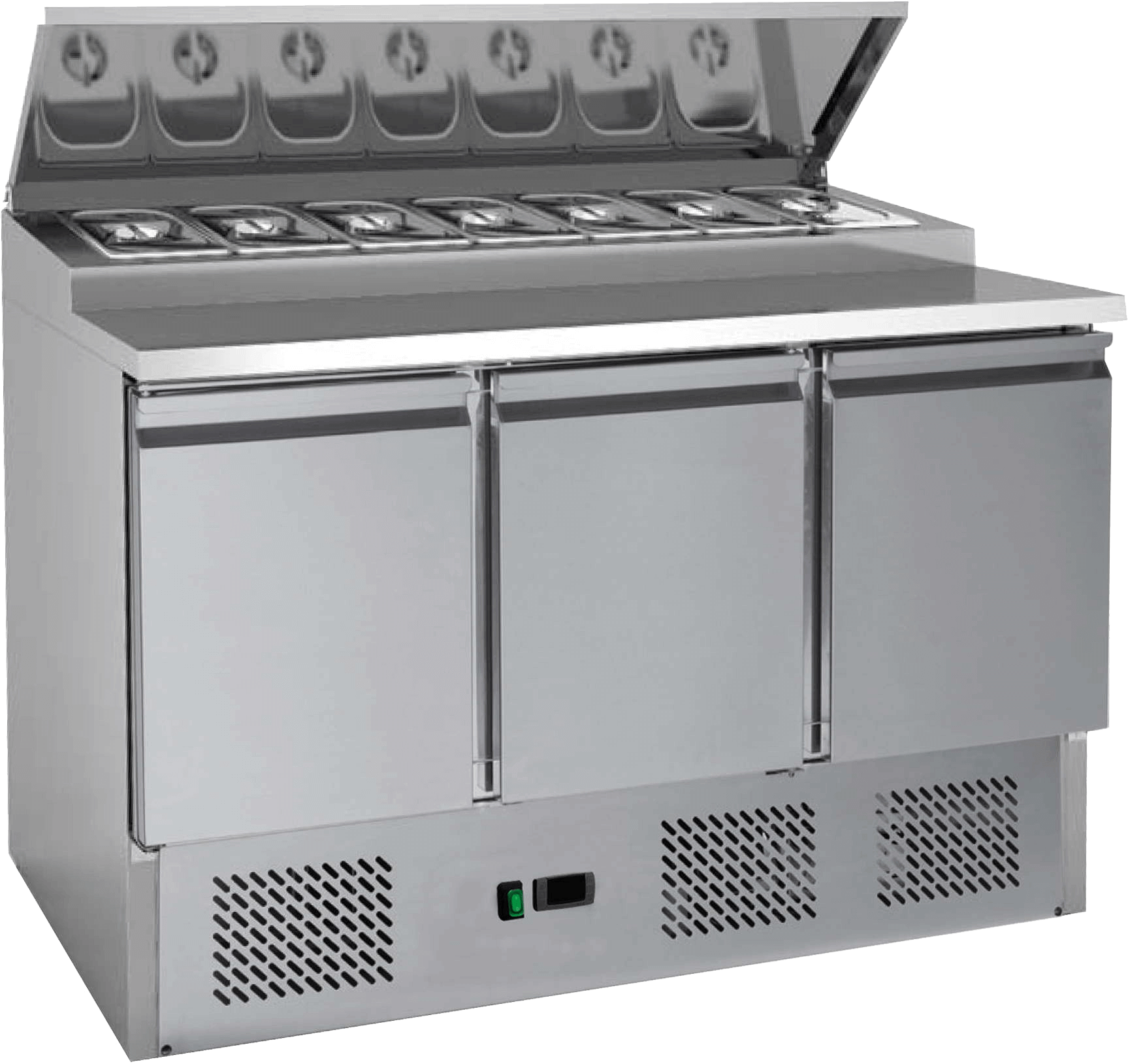 Hd 3 Door Refrigerated Pizza And Sandwich Prep Counter - Ps300 Saladette (1800x1700), Png Download