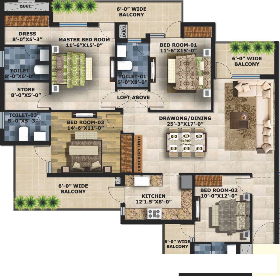 Floor Plan Of 2216 Sq Ft Orvis Grand On Kalka Ambala (971x960), Png Download